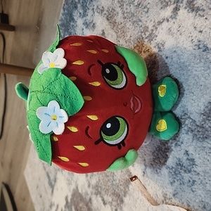 Shopkins strawberry kiss plush coin bank